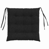 Poduszki na siedziska 4 pcs Czarny 40 x 40 x 6 cm tkanina