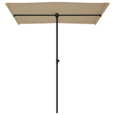 Parasol ogrodowy na aluminiowym słupku, 180x110 cm, taupe