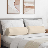 Poduszki Wałkowe 2 pcs Beżowy ? 25 x 70 cm Tkanina mikrofibrowa