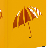 Stojak na Parasol Deszczowy Musztardowy 15,5 x 15,5 x 49 cm