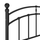 Rama łóżka, czarna, metalowa, 120 x 200 cm