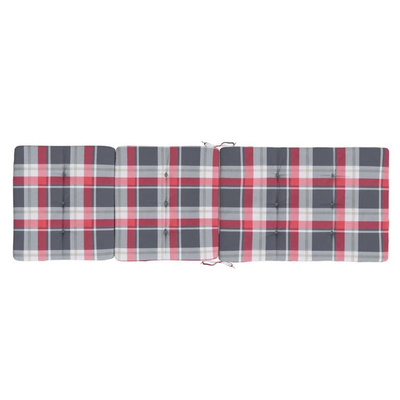 vidaXL Poduszki na leżaki, 2 szt., w czerwoną kratę, tkanina Oxford