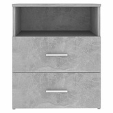Szafki nocne, 2 szt., szarość betonu, 50x32x60 cm