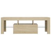 vidaXL Szafka pod TV z oświetleniem LED, dąb sonoma, 120x35x40 cm wariant 4