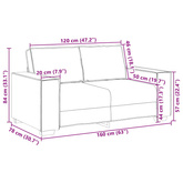 Sofa 2-osobowa, brązowy, 160x78x84 cm, tapicerowana aksamitem