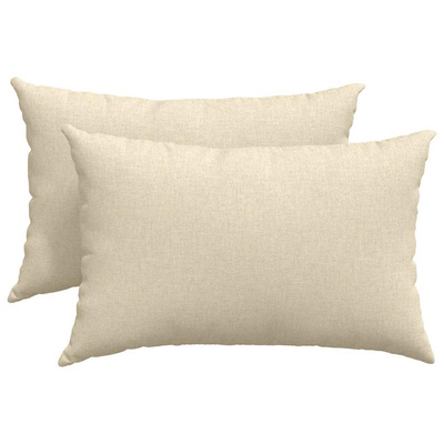 Poduszki na sofę 2 pcs Kremowy 60 x 40 cm tkanina