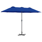 Parasolka ogrodowa 370 x 197 x 239 cm Poliester i aluminium