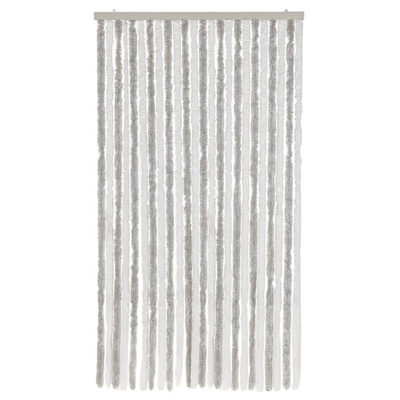 Zasłona przeciwko owadom, jasnoszaro-biała, 100x220 cm, szenil