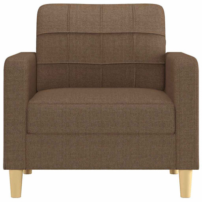 vidaXL Fotel, brązowy, 60 cm, obity tkaniną