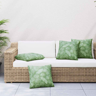 Poduszki rozrzucone Liść 4 pcs Wzór liścia 60 x 60 cm