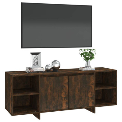 vidaXL Szafka pod TV, przydymiony dąb, 130x35x50 cm, płyta wiórowa