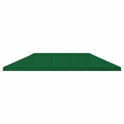 Osłona daszku do altany 6 x 3 m zielony Poliester 190