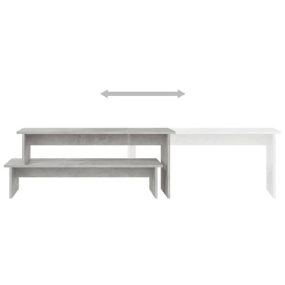 vidaXL Szafka pod TV, szarość betonu, 180x30x43 cm, płyta wiórowa