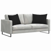 Poduszki na sofę 2 pcs Czarny 70 x 50 cm tkanina