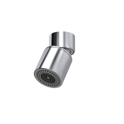 Quadron | AERATOR PERLATOR | STAL SZCZOTKOWANA | obrotowy z funkcją przełączenia strumienia wody na tryb prysznicowy | gwint M22 | wymiary: 4,9 x 2,8 cm