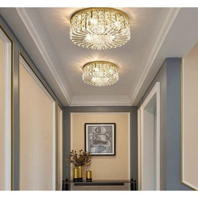 Plafon kryształowy glamour, nowoczesny 40 cm złoty STELLA GOLD ADANI AD313