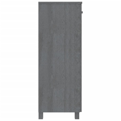Szafka na buty HAMAR, ciemnoszara, 85x40x108 cm, lita sosna