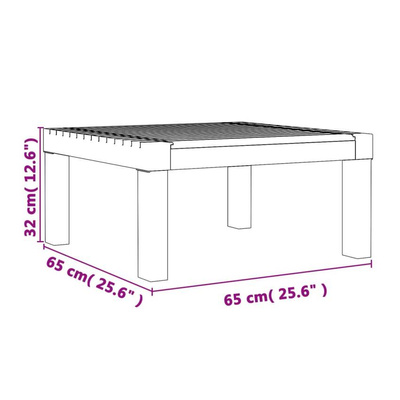 vidaXL Leżak z poduszkami biały, PP