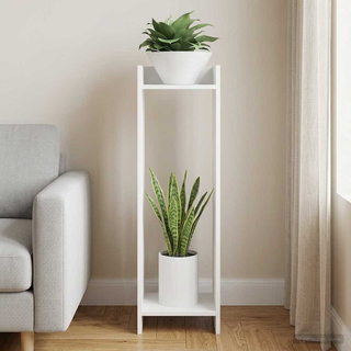 Stojak na rośliny Biały 30 x 30 x 100 cm Drewno inżynieryjne
