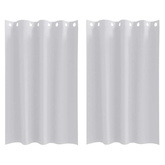 Firany blackout z kółkami 2 pcs Jasnoszary 175 x 140 cm