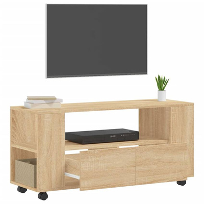 vidaXL Szafka pod TV, dąb sonoma, 102x34,5x43, materiał drewnopochodny