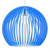 Lampa wisząca Haga niebieska pojedyncza metalowa do sypialni E27