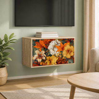 Szafka na telewizor montowana na ścianie GENNEP 69 x 33 x 40 cm