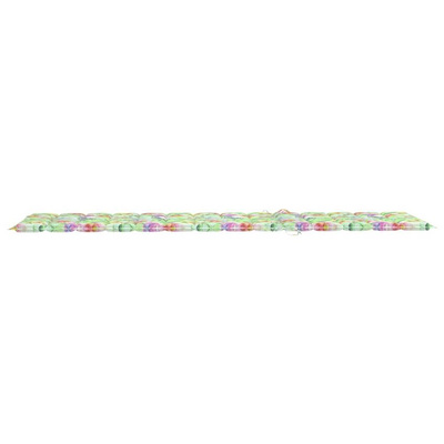 vidaXL Poduszka na leżak, wzór w liście, 200x60x3 cm, tkanina Oxford