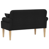 Sofa dwuosobowa z guzikowym pikowaniem Czarny 120 x 65 x 79 cm