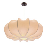 Lampa wisząca CAFEE' skandynawska - z abażurem kremowym latte 52 cm - minimalistyczne oświetlenie sufitowe w stylu japandi E27
