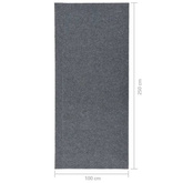 vidaXL Dywanik pochłaniający zabrudzenia, 100x250 cm, szary