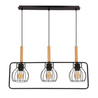 Franita lampa wisząca czarny 3x40W E27 klosz czarny