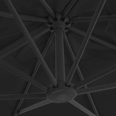 Parasol wiszący z aluminiowym słupkiem, 3x3 m, czarny