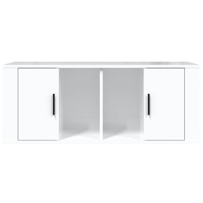 Szafka pod TV, wysoki połysk, biała, 100x35x40 cm vidaXL