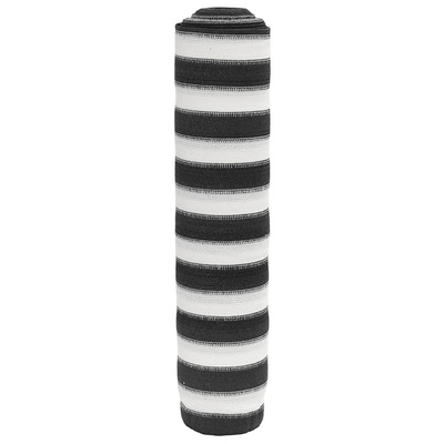 Siatka cieniująca, antracytowo-biała, 1,8x50 m, HDPE, 195 g/m²