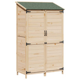 Shed ogrodowy naturalny 106,5 x 56 x 176 cm Drewno Świerkowe