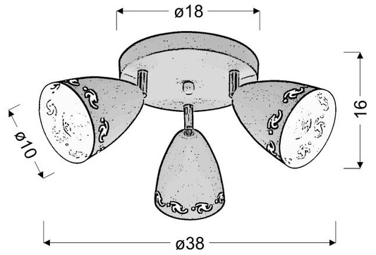 Lampa sufitowa Coty 98-67135 3xE14 biały matowy
