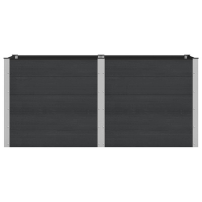 Podniesiona rabata ogrodowa Czarny 200 x 100 x 91 cm