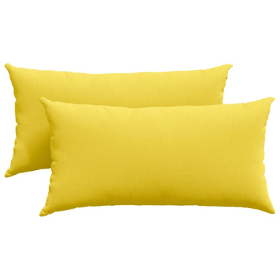 Poduszki na sofę 2 pcs Jasnożółty 80 x 40 cm tkanina
