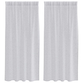 Firany Voile 2 pcs Jasnoszary 175 x 140 cm Poliester