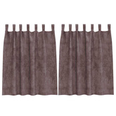 Zasłony z weluru z zasłonami 2 pcs Brązowy 140 x 140 cm Aksamit