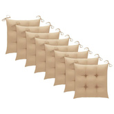 vidaXL Składane krzesła ogrodowe z poduszkami, 8 szt., drewno akacjowe wariant 36