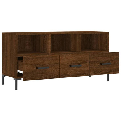 vidaXL Szafka pod TV, brązowy dąb, 102x36x50 cm