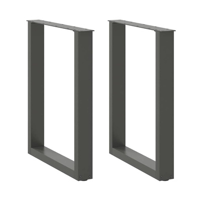 Nogi do stołu jadalnego w kształcie litery U 2 szt. Antracyt 60x(72-73) cm Stal