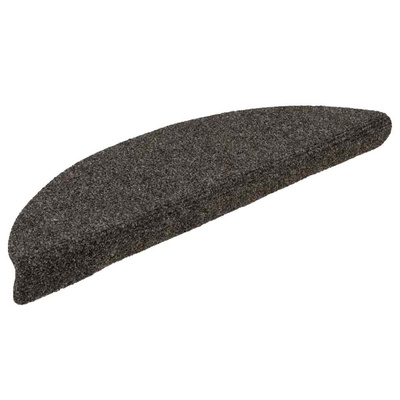 Maty na schody samoprzylepne 10 szt. 56x17x3 cm Antracyt Półokrągłe