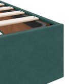 Łóżko ottoman z materacem Ciemnozielony 180 x 200 cm Welur