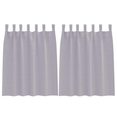 Firany blackout z kółkami 2 pcs Metaliczny Szary 140 x 140 cm