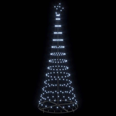 Choinka świąteczna LED z podstawą Chłodna biel 250 cm Metal