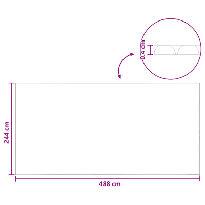 Solarny pokrowiec na basen ekstra mocny 488 x 244 cm 400 ?m