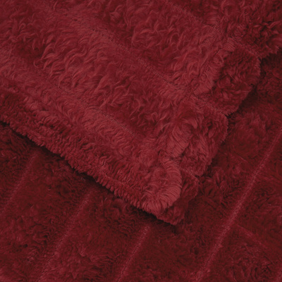 Koce narzutowe 6 pcs Bordeaux Czerwony 270 x 240 cm Polar